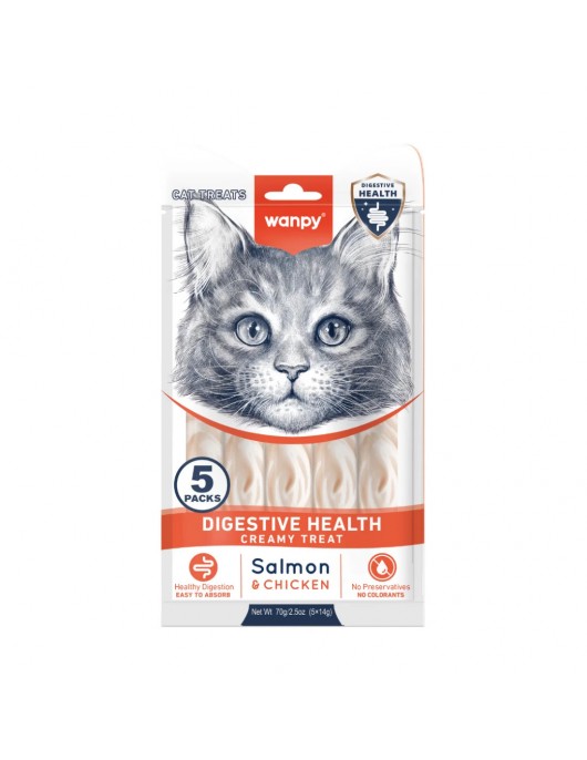Wanpy Cat Hairball Cod Fish & Chicken - 5 x 14г - Лакомства
