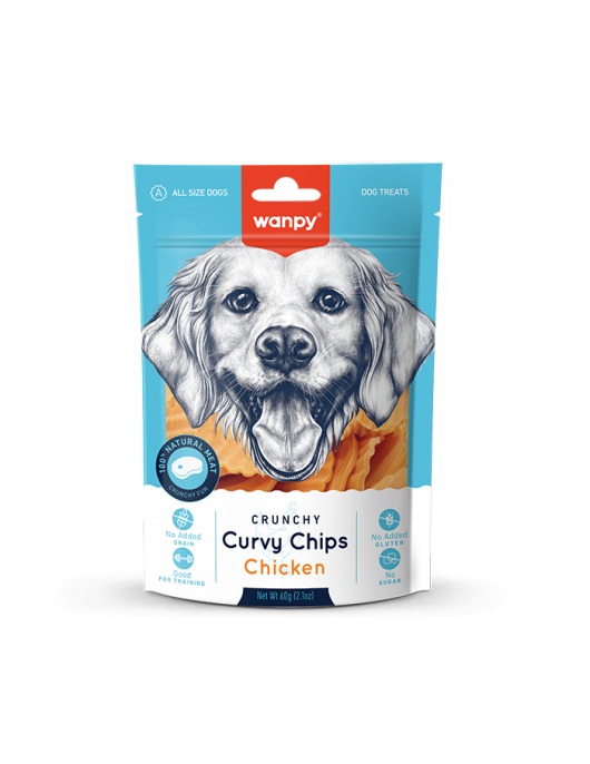 Wanpy Curvy Chips чипс с пилешко месо, 60г - 
