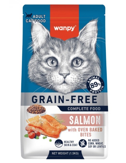 Wanpy Grain Free Cat Adult Salmon - Сухи храни