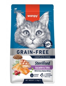 Wanpy Grain Free Cat Adult Sterilised Salmon & Tuna