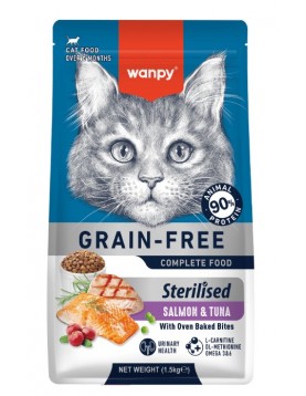 Wanpy Grain Free Cat Adult Sterilised Salmon & Tuna