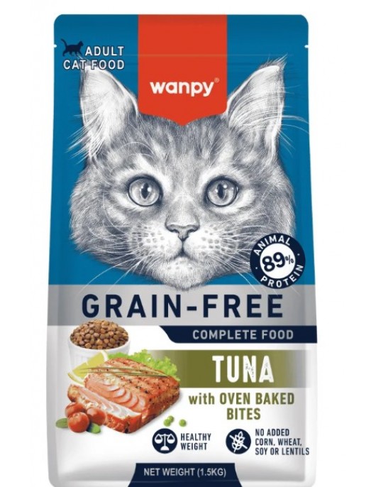 Wanpy Grain Free Cat Adult Tuna - Сухи храни