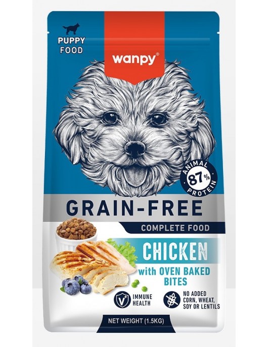 Wanpy Grain Free Dog Puppy Chicken - Сухи храни