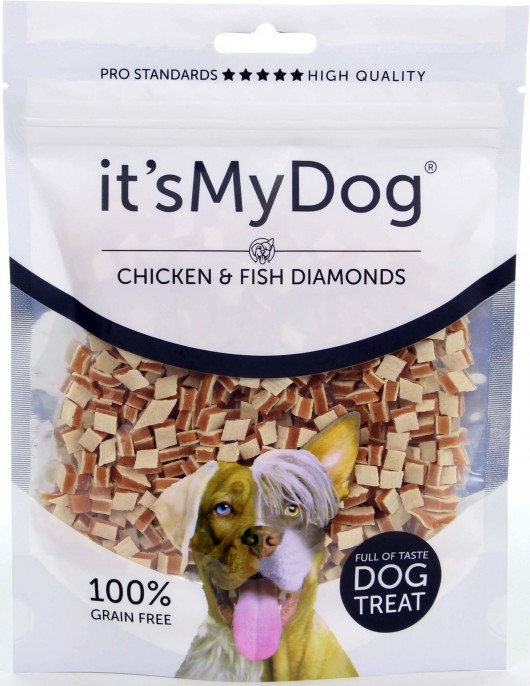Its My Dog Chicken & Fish Diamonds Sushi Grain Free Лакомства Its My Dog Chicken & Fish Diamonds Sushi Grain Free - Лакомства за кучета