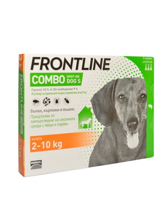 Frontline Combo Spot On < 10кг - противопаразитна пипета за кучета с тегло до 10кг - Противопаразитни
