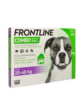 Frontline Combo Spot On 20-40kg - противопаразитна пипета за кучета с тегло от 20 до 40кг