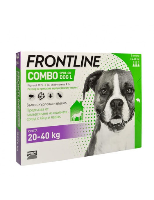 Frontline Combo Spot On 20-40kg - противопаразитна пипета за кучета с тегло от 20 до 40кг Противопаразитни Frontline Combo Spot On 20-40kg - противопаразитна пипета за кучета с тегло от 20 до 40кг - Противопаразитни