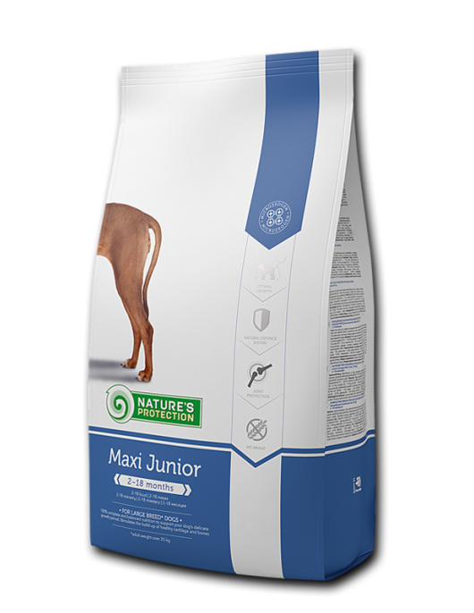 Nature`s Protection Maxi Junior, с пиле - Сухи храни