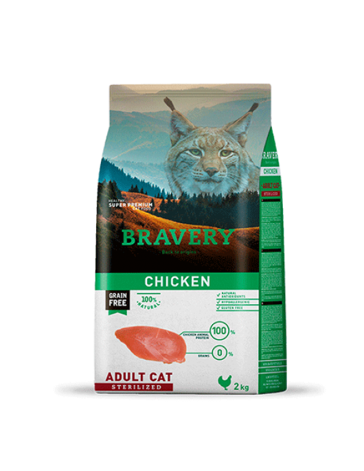 Bravery Cat Sterilised Chicken - Сухи храни