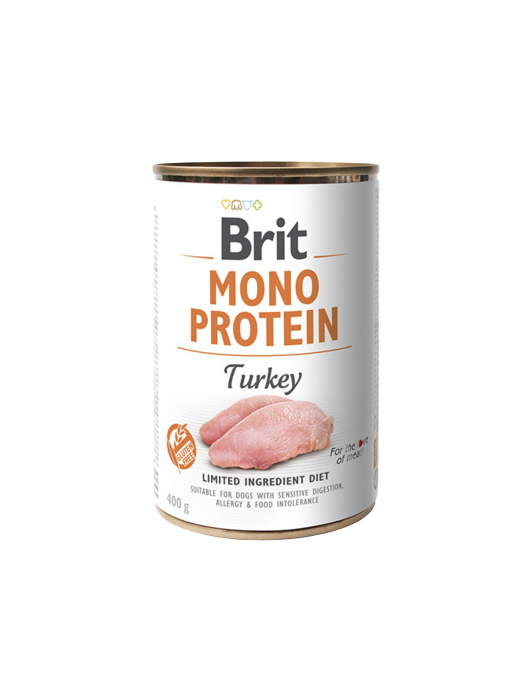 Brit Mono Protein Turkey 400г - Грижа за кожата и козината
