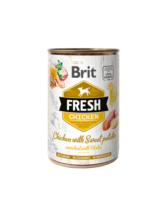 Brit Fresh Chicken & Sweet Potato 400г - Консервирани храни