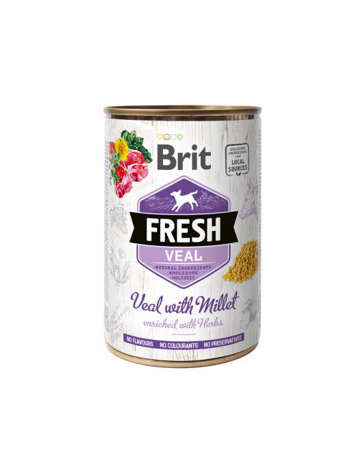 Brit Fresh Veal & Millet 400г - Консервирани храни